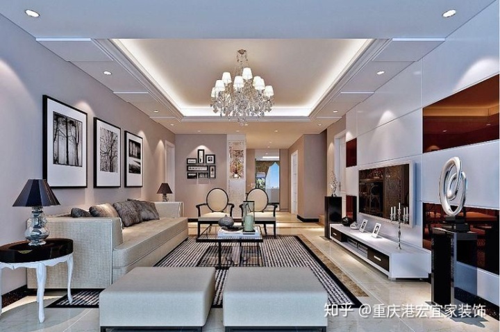 別墅現(xiàn)代簡約風格裝修_客廳現(xiàn)代簡約風格裝修效果圖_現(xiàn)代裝修風格