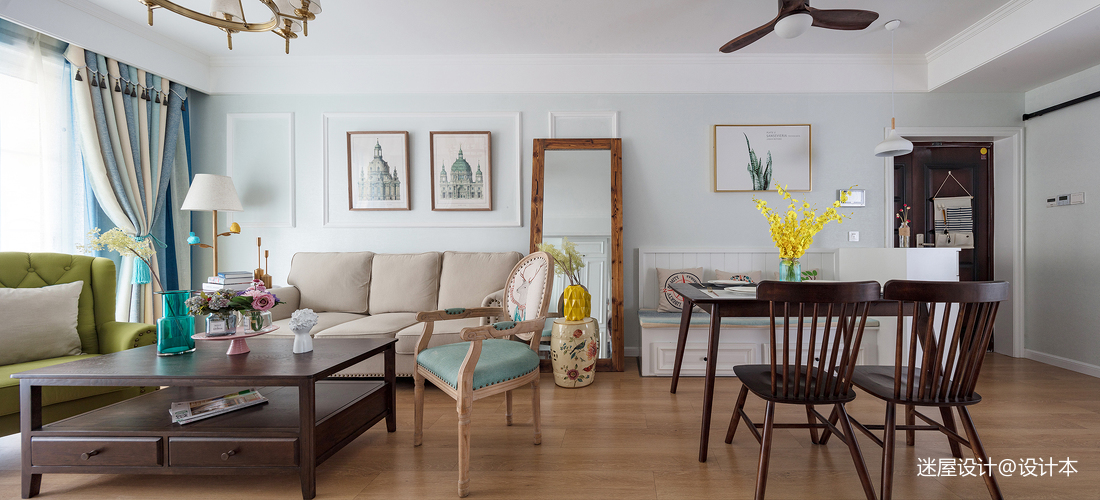 窗簾裝修效果圖88平米保留三臥室，還要逼設(shè)計(jì)美式經(jīng)典設(shè)計(jì)圖片賞析