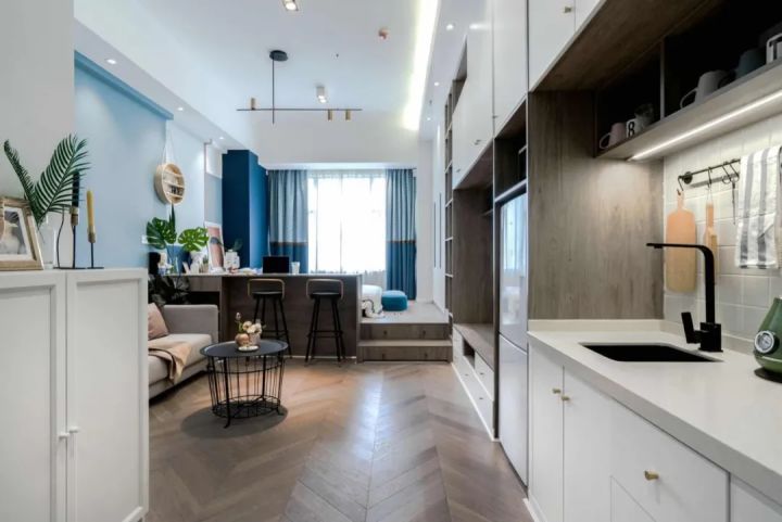 35平小戶型絕美爆改，只花8W還有85%收納率