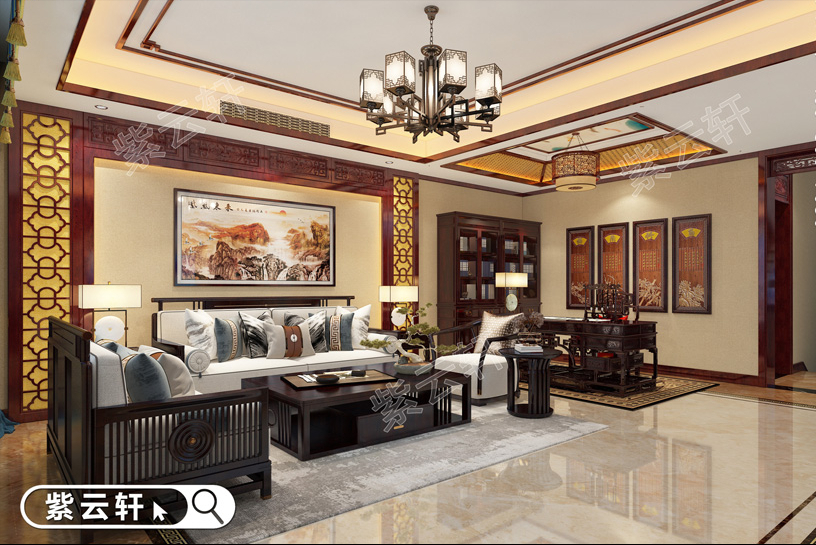 經(jīng)典簡約古典中式裝修設(shè)計案例，傳統(tǒng)韻味十足，大戶型就該這么裝