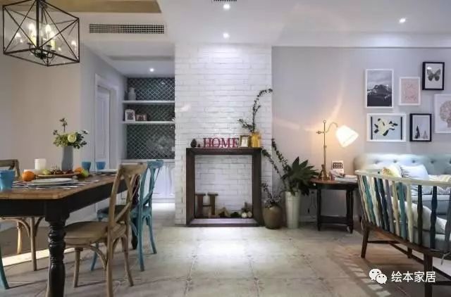 簡約美式三居案例效果圖，給你一個清爽舒適的家