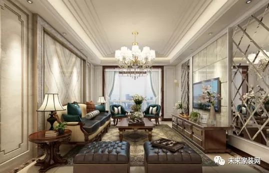 簡歐風格裝修效果圖設計，內斂的奢華質感讓空間更有品位！